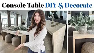 Building A Modern Wood Console Table / DIY & Decorate With Me 2023