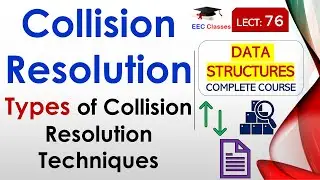 L76: Collision Resolution | Types of Collision Resolution Techniques with Example | Data Structures