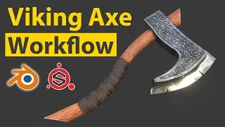 Viking Axe • Low-Poly 3D Modeling in Blender 3.3 • Timelapse