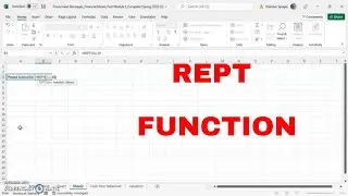 How To Use The REPT Function in Excel! #howto, #trending, #msexcel, #tutorial, #shorts