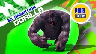 Green Screen Gorilla Walk Attack Animals - Footage PixelBoom