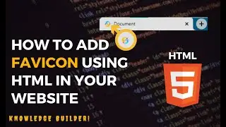 How to add favicon in HTML | How to add icon on tittle bar using HTML #favicon #html