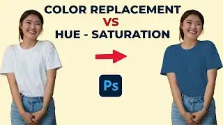 Hue Saturation vs The Color Replacemnt Tool in Photoshop