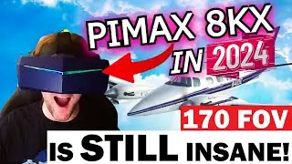 I'm BACK in the Pimax SUPER W I D E FOV 8KX and OMG! 3 HOUR Flight UK-USA Duke LEG 4 | MSFS