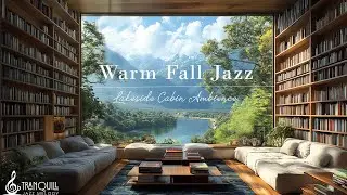 Warm Fall Jazz By The Lake 🍂 Indoor Lakeside Cabin With Smooth Jazz Music For Relax, Study & Wor...