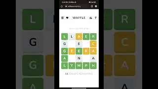 Waffle Game - Dec 30 solution