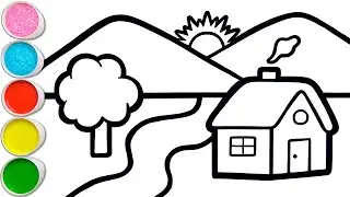 Scenery Drawing, Painting and Coloring for Kids & Toddlers | Basic Pictures 