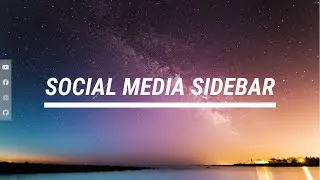 CSS Sticky Social Media Sidebar | CSS Tutorials