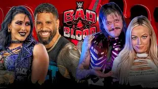 Rhea Ripley & Jey Uso vs Dominik Mysterio (2 on 1 Handicap) Full Match WWE Bad Blood 2024 Highlights