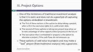 Session 16: Closure on Investment Analysis