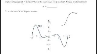 Use the first derivative test to find local extrema from a graph