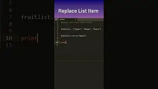 Replace List Item using Python #python #programming