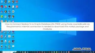 How to connect Node.js 14 LTS to Oracle Database 23c FREE using node-oracledb