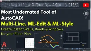 How to use Multi-Line, ML-Edit & ML-Style| AutoCAD Tutorial