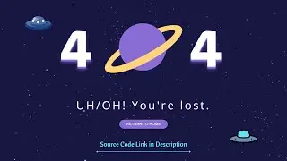 Create 404 Page Not Found Design Using HTML CSS Only