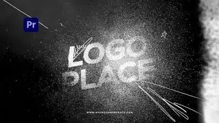 Premiere Pro Template: Grunge Logo Scribble Brush + Free Font