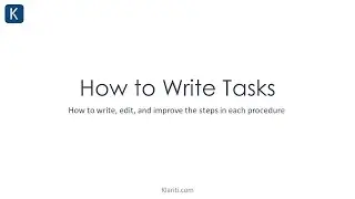 How to Write SOP Tasks