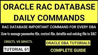 Oracle RAC database management || Oracle RAC Commands || crsctl vs srvctl command