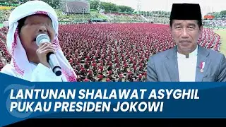 BIKIN MERINDING! 4 Penyanyi Cilik dan Ribuan Banser Lantunkan Shalawat Asyghil Pukau Jokowi