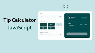 Tip Calculator App using HTML CSS and JavaScript