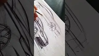 Volkswagen sedan sketching