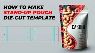 Packaging Design - Die Cut Line - Bleed Area & Trim Line Template