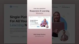 Responsive E-Learning Landing Page Using HTML CSS & JavaScript  