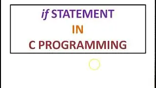 Simple If statement (Programming in C)