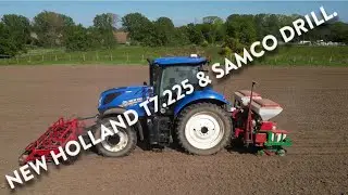 4Kᵁᴴᴰ May 2024: New Holland T7.225 and Samco maize drill. New Shoots drilling near Benhall.