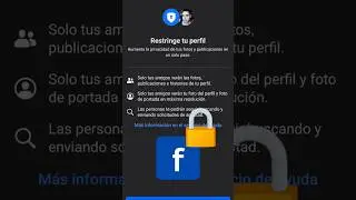 🔐Como RESTRINGIR tu PERFIL de FACEBOOK 2024 (FÁCIL Y RÁPIDO) #facebook