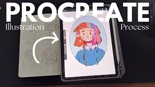 My procreate process | sketch to digital illustration | draw with me | digital art