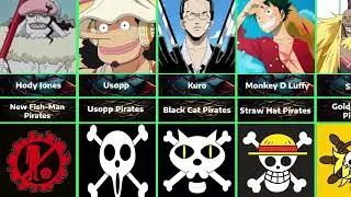 All Pirate Captains And Their Crews in One Piece