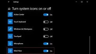 How to disable meet now icon from taskbar in windows 10