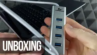 Kingwin KWZ-400-C USB 3.1 Type-C Aluminum 4-Port USB 3.0 Hub Components Unboxing