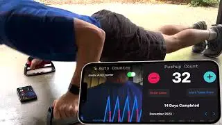 Pushup Counter App - Demo - Auto counting pushups with TrueDepth / FaceID depth sensor