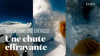 La chute impressionnante d'un skieur dans une crevasse, au cœur des Alpes