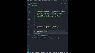 insert Method in Python 