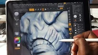 Using Zbrush 2019 on an iPad Pro with Apple Pencil and Duet App