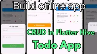 Flutter Hive Crud Operations | Todo App | Task management app - note app Full easy Tutorial