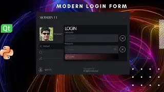 Modern Login Form | Validate Input Fields | Animated Response Notification | PySide PyQT QT