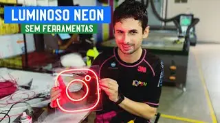 COMO FAZER LUMINOSO LOGO NEON LED SEM FERRAMENTAS*