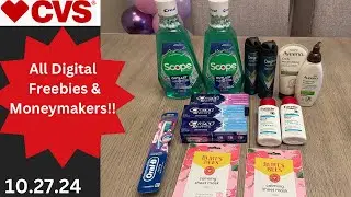 CVS All Digital Freebie Scenarios 10/27 Moneymaker & Freebie Deals #cvsdeals