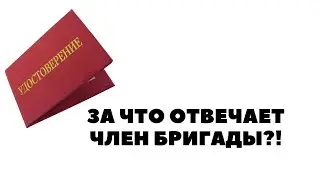 ЗА ЧТО ОТВЕЧАЕТ ЧЛЕН БРИГАДЫ?!