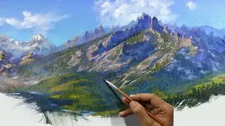 1. Easy Way to Paint Mountain in Acrylic | Step by Step Painting Tutorial for Beginners