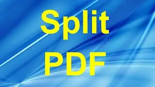 How to split PDF file