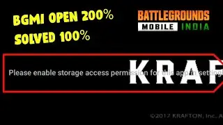 🔥BGMI Please Enable  Storage Access Permission Issue Solved🔥Please Enable  Storage Access Permission
