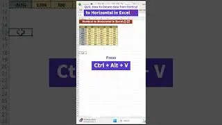Rotate data from Vertical to Horizontal or Horizontal to Vertical || Transpose Excel Data 