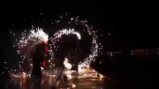 фаер шоу на фестивале еды и развлечений!!!!( Ростов)
