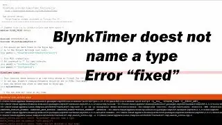 Nodemcu esp8266 Blynk timer does not name a type 