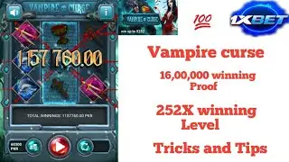 "Vampire curse"  1xbet  💲16,00,000 winning proof 💵Tricks and Tips 2024 "